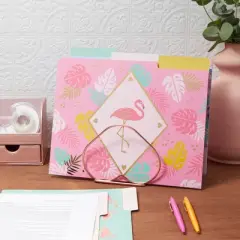 Paper Junkie 12-Pack File Folders, Flamingo Office Supplies 9.5 x 11.5 in