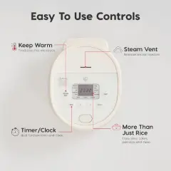 IRIS USA Micom Japanese Rice Cooker, Recipe Presets, Slow Cooker, Steamer, Hot Pot & Warming Function