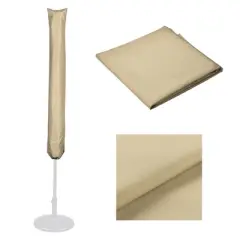 Yescom Outdoor Patio Umbrella Protective Cover Bag Polyester UV Resistance 9 to 13 Ft Brown