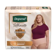 Depend Silhouette Women's LARGE Postpartum & Incontinence Disposable Underwear