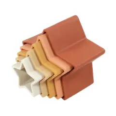 Hudson Baby Infant and Toddler Silicone Toy Stacking Cups, Star, One Size