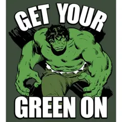 Junior's Marvel St. Patrick's Day Hulk Green On Festival Muscle Tee