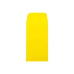 JAM Paper #7 Coin Business Colored Envelopes 3.5 x 6.5 Yellow Recycled Bulk 1000/Carton (1526761C)