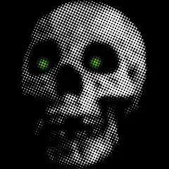 Girl's Design By Humans Giant Halloween Skull By robotface T-Shirt