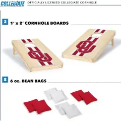 NCAA Oklahoma Sooners 1'x2' Wood Cornhole Set