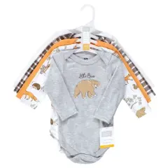 Hudson Baby Infant Boy Cotton Long-Sleeve Bodysuits, Boy Magical Woodland
