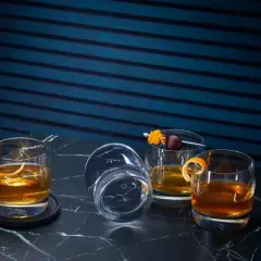 Libbey Signature Kentfield Rocks Cocktail Glasses, 12 ounce, Set of 8