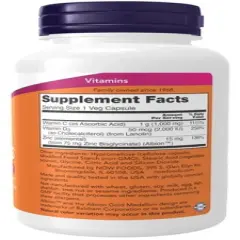 C-1000 Zinc & D-3 by Now Foods  -  100 VegCap