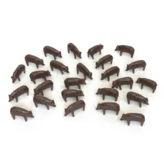 1/64th Bulk Pack of (25) Brown Pigs ZFN12664
