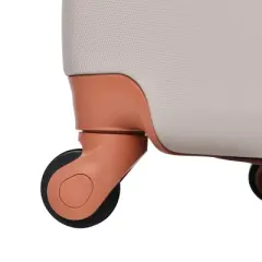 Gulches Luggage Sets  ABS Hardshell 3pcs Luggage Hardside Lightweight Suitcase sets Spinner Wheels Suitcase with TSA Lock 20"24"28", Light Brown