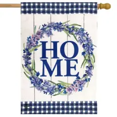 Lavender Home Burlap Spring House Flag Floral 28" x 40 Briarwood Lane