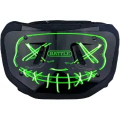Battle Sports Adult Nightmare 2.0 Chrome Football Back Plate- Neon Green