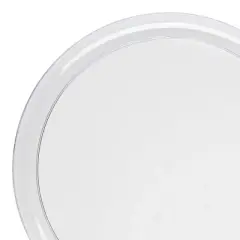 Smarty Had A Party 8.5" Clear Flat Round Plastic Salad Plates - 120 pcs
