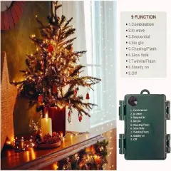 Swtroom 16.4ft White Christmas Tree String Lights 4 Pack  Christmas Fairy Lights with 8 Modes Battery Operated Indoor Outdoor Waterproof Lights