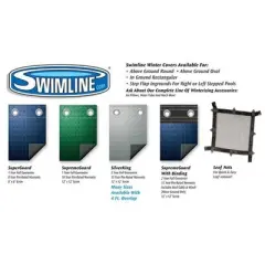 Swimline 24 Ft Round Above Ground Swimming Pool Winter Cover, Blue | PCO827