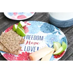C&F Home 14" Patriotic "Freedom Hope Love" Serving Platter - Independence Day