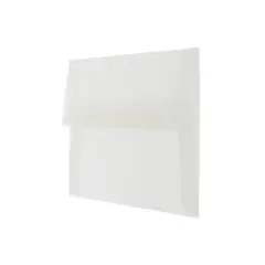 JAM Paper A7 Translucent Vellum Invitation Envelopes 5.25 x 7.25 Clear 25/Pack (2851295)