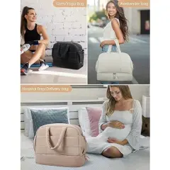 CLUCI Weekender Travel Bag for Women Puffer Tote Bag Carry On Duffle Overnight Bags with Shoe Compartment