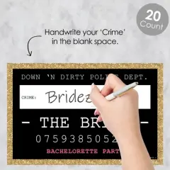 Big Dot of Happiness Girls Night Out Party Mug Shots - Bachelorette Party Photo Booth Props Party Mugshot Signs - 20 Count