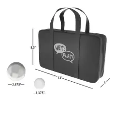 Toy Time Steel Tossing Balls Boules Set For Bocce With Carrying Case - 8 Pcs