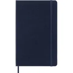 Moleskine 2025 Weekly/Monthly Planner 5.125"x8.25" Large Hardcover Blue: Pocket Calendar, Ribbon Marker, Elastic Closure