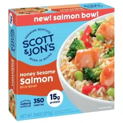 Scott and Jon's Honey Sesame Salmon Rice Bowl Frozen Meal - 9.6 oz