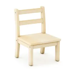 Guidecraft EdQ Hardwood Kids Chair Set of 2- Natural: Wooden Chair for Toddlers Ages 1-2 | Kids Furniture for Playroom, Preschool, Daycare Seating