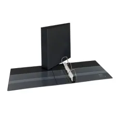 Avery 2" 540 Sheet Heavy Duty Ring Binder Black: D Rings, 530 Sheet Capacity, 4 Pockets, Clear Cover