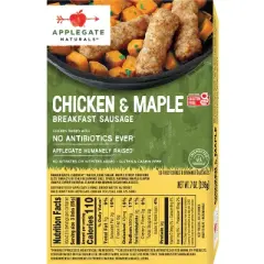 Applegate Naturals Chicken & Maple Breakfast Sausages - Frozen - 7oz/10ct