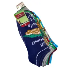 National Lampoon Christmas Vacation Adult Mix and Match Ankle Socks 5 Pk Multicoloured