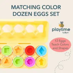 Magifire Matching Eggs for Toddlers, 12 Matching Eggs with Coordinated Shapes and Colors, Montessori Toys for 3 Years Old & Above