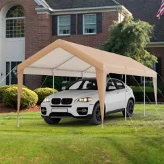 Costway 10x20FT Patio Heavy Duty Carport Garage Steel All-Weather Tent Outdoor Shelter
