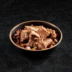 Cesar Loaf & Topper in Sauce Rotisserie Chicken, Filet Mignon, Angus Beef, and Ham & Egg Adult Wet Dog Food - 3.5oz/24ct