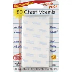 3pk 80 per pack 1" x 1" Removable Tabs - Magic Mounts
