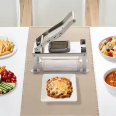 VEVOR Vegetable Chopper Mandoline Slicer, All-in-1 Food Veggie Cutter with 9 Stainless Steel Blades, Cheese Grater Onion Potato Dicer, Silver