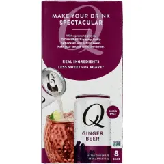 Q Tonic Ginger Beer Mixer - 7.5 fl oz Each (Pack of 8)