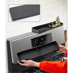 Smart Tech 2 Pack Magnetic Stove Top Shelf Organizer - Kitchen Spice Rack for Effortless Stove Organization