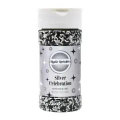 Mystic Sprinkles Silver Celebration Nonpareil Mix 4.3oz