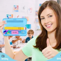 Enday 8" Double Desk Organizer Box