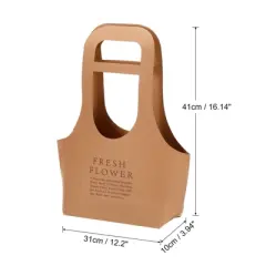 Unique Bargains Flower Bouquet Packaging Bag Paper Gift Bag with Handle 5 Pcs