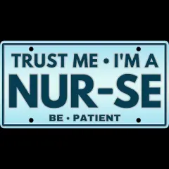 Women's Design By Humans Trust Me I'm A Nur-se License Plate By punsalan Racerback Tank Top