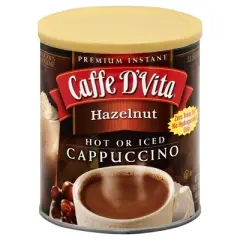 Cafee D Vita Cappuccino Hazelnut - Pack of 6 - 16 oz
