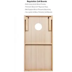 Skip's Garage Puerto Rico Flag Cornhole Board Set, Includes 2 Boards, 8 Bags & Optional Accessories