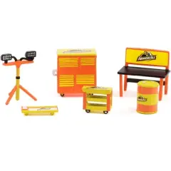 "Armor All" 6 piece Shop Tools Set "Shop Tool Accessories" Series 4 1/64 Models by Greenlight