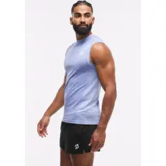 Peloton Men's Seamless Muscle Tank, Ice Blue