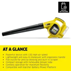 Karcher LBL 2 Battery Cordless Leaf Blower Tool Only
