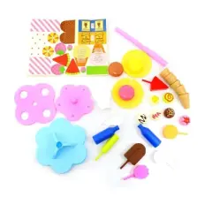 Insten 21 Piece Ice Cream Toys and Sweet Treats for Kids, Pretend Kitchen Accessories
