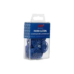 JAM Paper Colored Circular Paper Clips Round Paperclips Dark Blue 2187134B