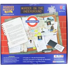 University Games Murder Mystery Party Case File Murder Board Puzzle | Murder on the Underground