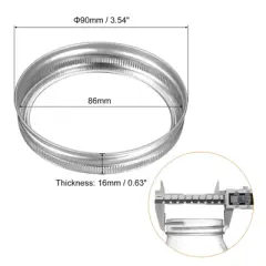 Unique Bargains Leak Proof Tinplate Canning Jar Rings Fits Storage Cover 10 Pcs
